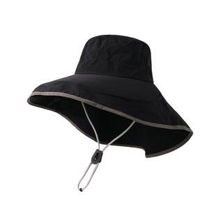 户外遮阳帽子女大帽檐披肩护颈速干透气渔夫帽登山钓鱼防晒帽