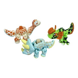 3d打印恐龙模型玩具多色可动关节仿真动物玩偶儿童益智挂件钥匙扣