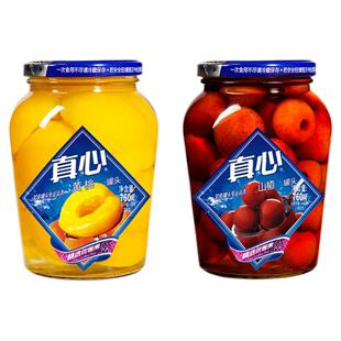 真心罐头黄桃罐头老式山楂罐头东北水果罐头瓶装760g超市同款