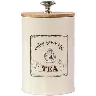 粉颜 北欧风竹盖密封罐储物罐咖啡罐茶叶罐糖罐零食防潮带密封圈