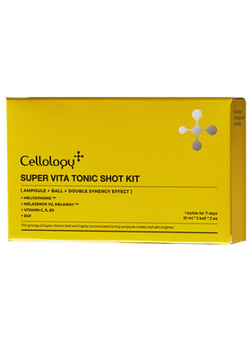Cellology奢乐肌超能维他命C淡斑焕亮安瓶去黄提亮肤色精华套装