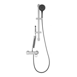 上杉PVD工艺枪灰色恒温极简装花洒套装浴室淋浴全铜家用白色花洒