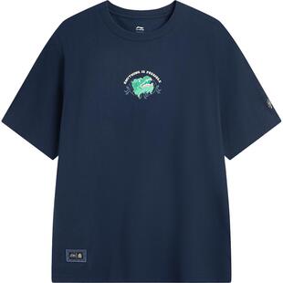 李宁中国文化系列故宫联名短袖T恤男女新款情侣圆领宽松夏运动服