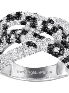 NothingButMini黑白蛇纹满天星戒指蛇年限定高级感轻奢男女同款