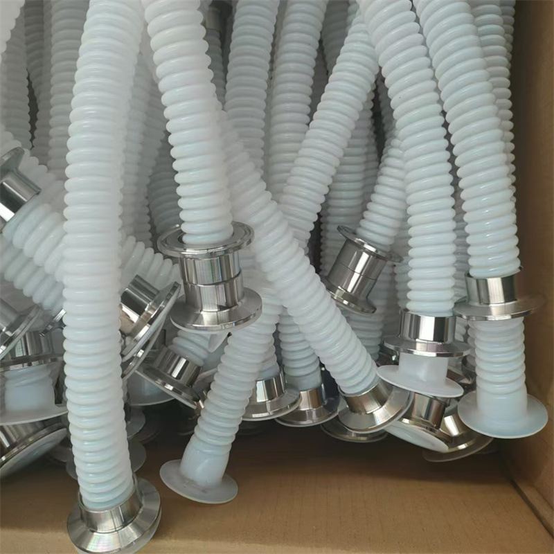 四氟波纹管/聚四氟乙烯波纹管PTFE卡盘耐高温软管耐腐蚀厂家边翻