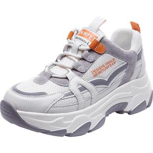 爆款女鞋春秋老爹鞋新款网面运动鞋轻便软底休闲鞋潮鞋百搭跑步鞋