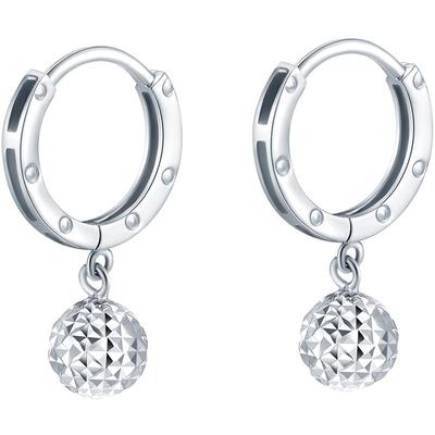 赛菲尔pt950白金圆球耳环