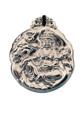 佐曼蒂情侣纯银复古文殊菩萨吊坠