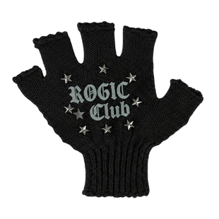 Rogic#重工手套暗黑铆钉破洞半指手套亚文化朋克风个性街头配饰男