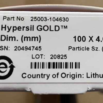 议价赛默飞色谱柱HypersilGOLD，1004.6mm3um，货号25003-104630