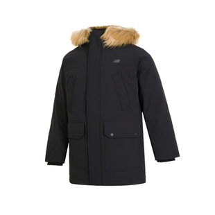 New Balance NB24年冬男女保暖防风防泼水连帽长款羽绒服AMJ44300