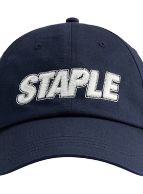 STAPLE学院风斜纹布棒球帽