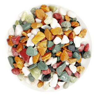 天然雨花石五彩石鱼缸造景底部砂石盆栽多肉铺面石鹅卵石装饰摆件