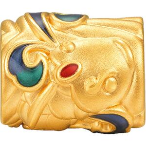 明牌珠宝硬金鲤鱼串珠 黄金鱼跃龙门转运珠足金吉祥手串AFP0749