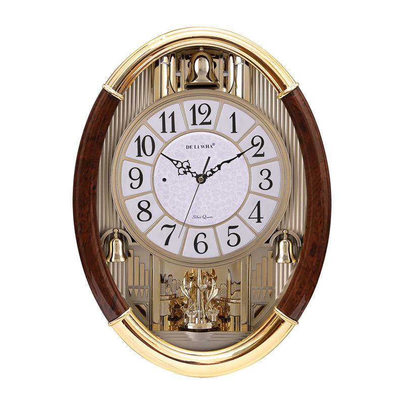 金钟宝欧式挂钟客厅现代简约大号报时钟表创意静音个性美式石英钟