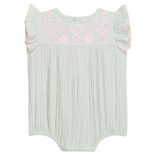 Little现货 法国 louise misha SS26春夏女宝花边包屁衣遮阳帽