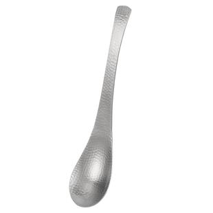 【自营】霜山不锈钢日式餐勺调羹吃饭甜品汤勺漏勺锤目纹咖喱饭勺