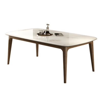 彼爱天然奢石现代简约胡桃木