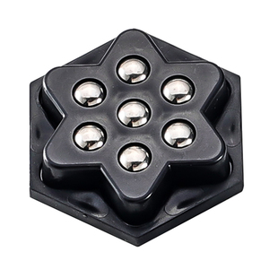 新款雪花七珠静音万向轮家用省力滑轮通用可移动免打孔旋转钢脚轮