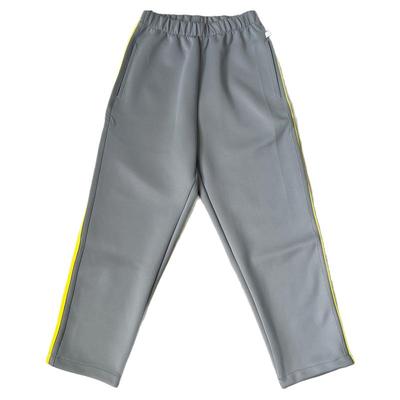 银灰直口南韩丝前浅黄后黑杠校裤