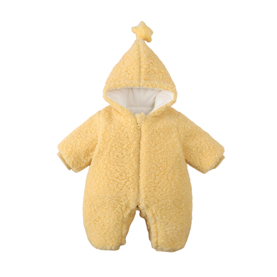 婴儿冬装爬服星星人可爱超萌连体衣宝宝衣服加厚外出棉服圣诞冬季