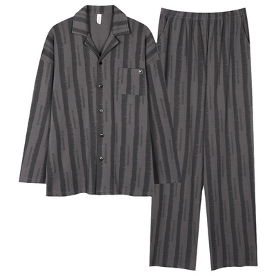 【浪莎】官方正品纯棉长袖睡衣男