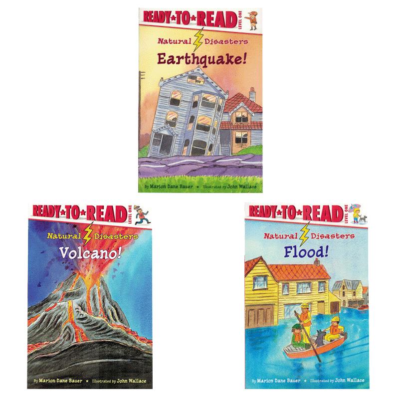 儿童分级阅读系列Ready to Read英文原版绘本Natural Disasters自然灾害3册合售Level 1 儿童平装图画故事书