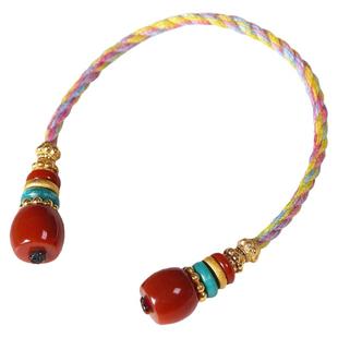 原矿蜜蜡南红老金弟子珠榫卯撞色百香籽金刚星月菩提手串文玩尾坠