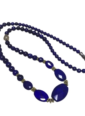 青金石大青坊宝石设计款项链时尚