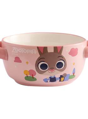 疯狂动物城陶瓷儿童双耳甜品小碗