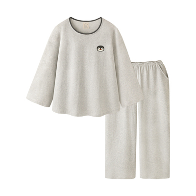 纯棉睡衣情侣春秋长袖家居服套装