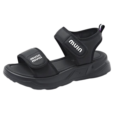 品牌断码真皮轻便防滑运动凉鞋女