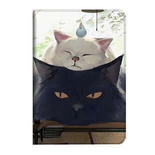 猫ipadmini6适用ipad2021pro11三折8新款10.2寸带笔槽air4/2保护套20/19苹果mini5迷你3壳10.5爱派平板套可爱