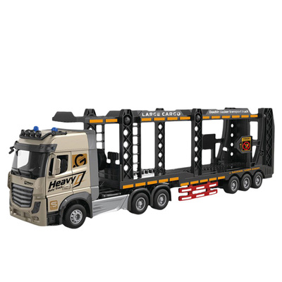 遥控合金双层平板运输汽车玩具车