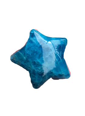 星星！天然蓝磷灰双面五角星