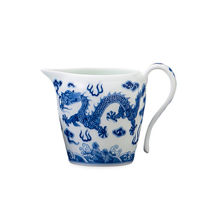 诚德轩龙纹公道杯 景德镇手绘陶瓷分茶器分茶杯家用茶具配件茶海