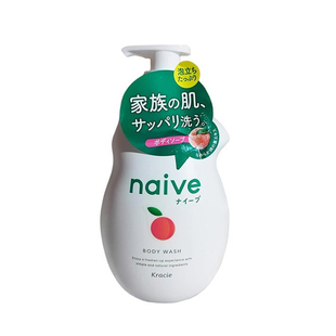 日本嘉娜宝naive肌美精沐浴露水蜜桃植物泡沫精华沐浴液泡泡保湿