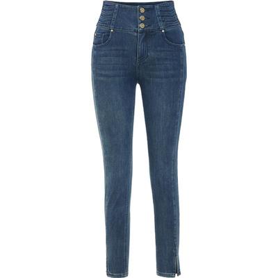 FIVEPLUS铅笔裤九分高腰牛仔裤