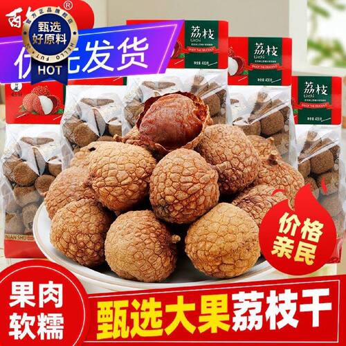 百年树荔枝干400g独立袋装水果干蜜饯休闲小零食荔枝干小零食