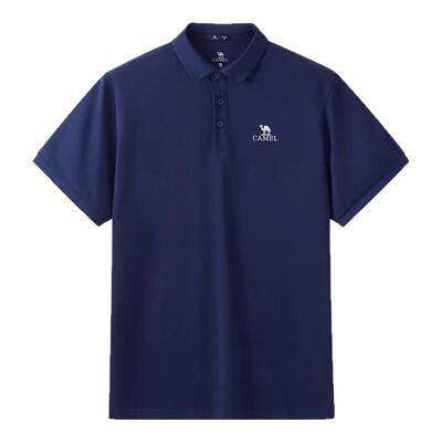 企鹅骆驼翻领透气速干polo衫