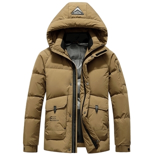 鸭鸭羽绒服男女同款2025年冬季新款休闲短款连帽加厚保温鸭绒外套