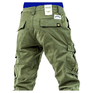 YEZOE美军风格潮宽松直筒工装裤卡其弹力男士休闲裤新款男款秋冬
