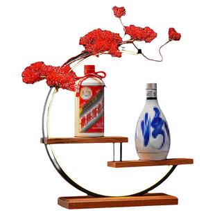 白酒发展示架博古架 桌面摆件灯圈底座酒水品鉴陈列酒店手办定制