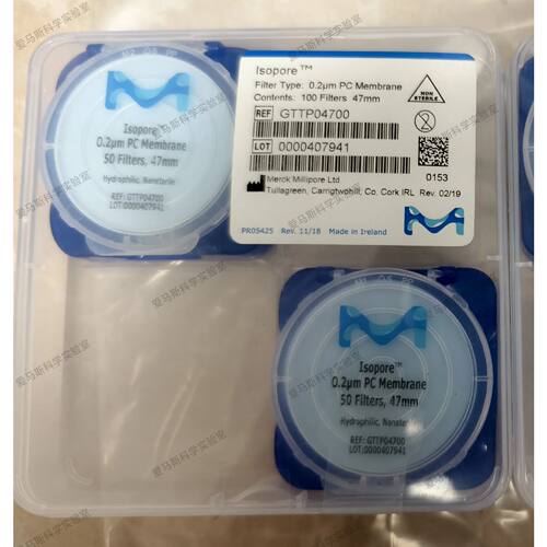 议价默克 Millipore密理博 GTTP04700 聚碳酸酯滤膜PC膜 0.2um 47