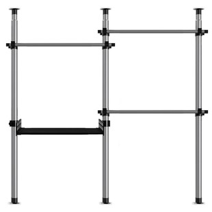 顶天立地衣帽间diy配件选配自由组装衣帽架可伸缩托盘裤架伸缩杆