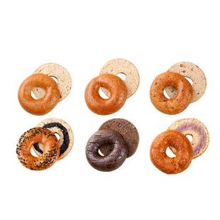 全麦贝果面包碱水减无糖精代餐饱腹食品肥黑芝麻欧包早餐零食