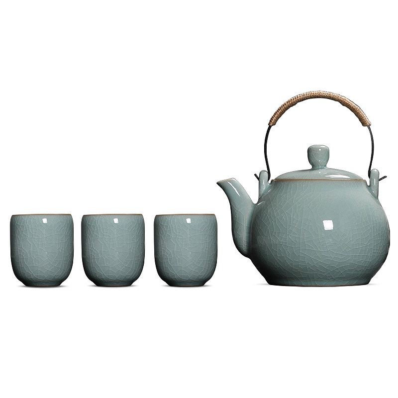青瓷提梁壶大号泡茶功夫茶具套装