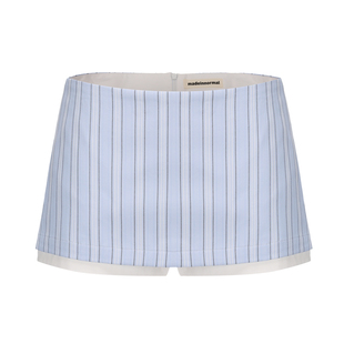 madeinnormal设计师品牌LOOKNOW2025秋冬蓝色条纹裤裙