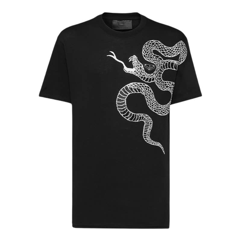 PHILIPP PLEIN 2026年夏季男士Snake装饰圆领短袖T恤