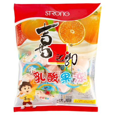 喜之郎乳酸果冻360g*4袋布丁儿童休闲零食魔芋水果什锦小包装好吃